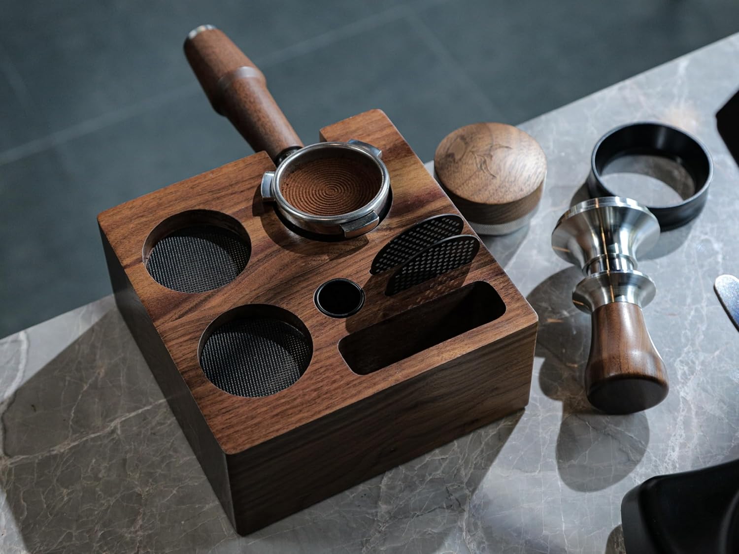 Breville Barista Express Accessories Kit - Walnut Espresso Station with Tamper, Portafilter & Knock Box — Accessories recommended by Hard House Coffee