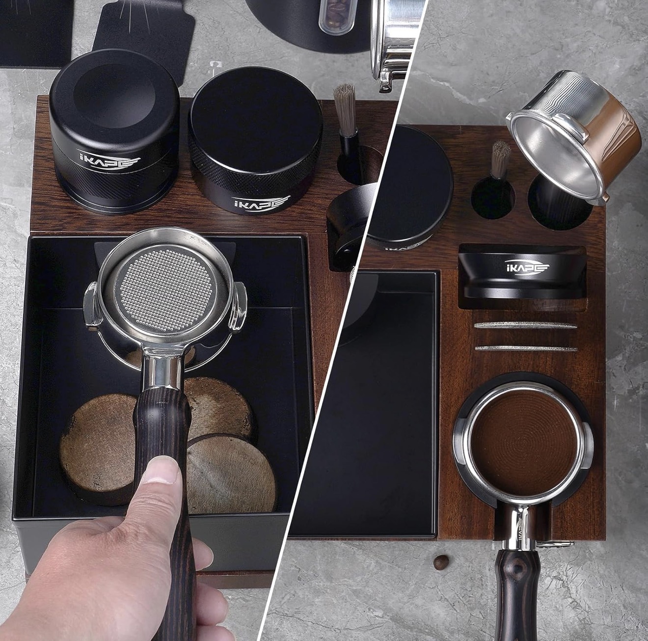 IKAPE V5 Espresso Knock Box, Espresso Coffee Organizer Box Accessories alternate view 1
