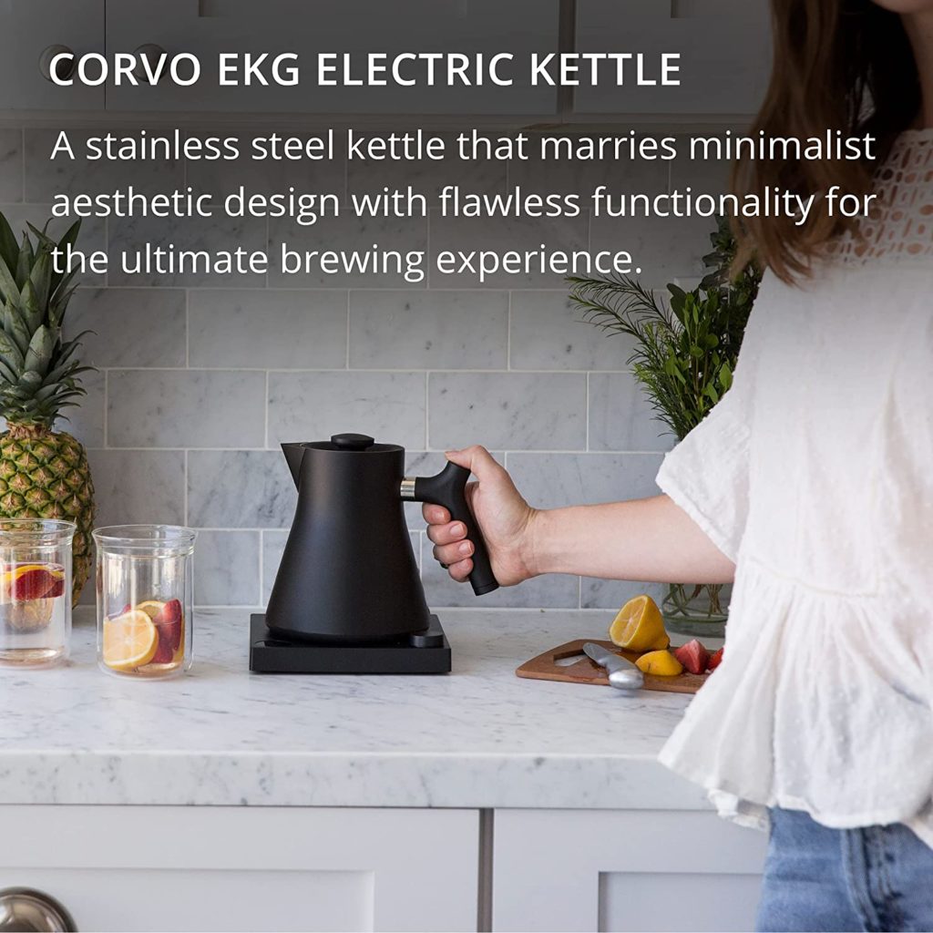 Fellow Corvo EKG Electric Kettle – Pour Over Coffee And Tea Pot – Matte ...